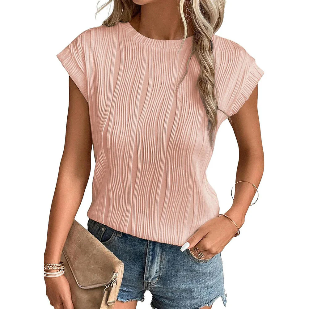 Ribbed Round Neck Tops - Image 8