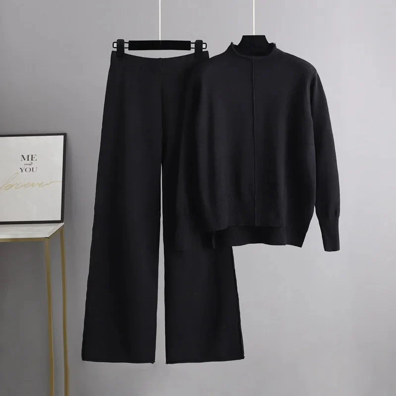 Roma™ - Knitted thick warm oversized sweater trousers set