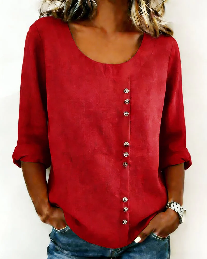 Round Neck Long Sleeve Top - Image 10