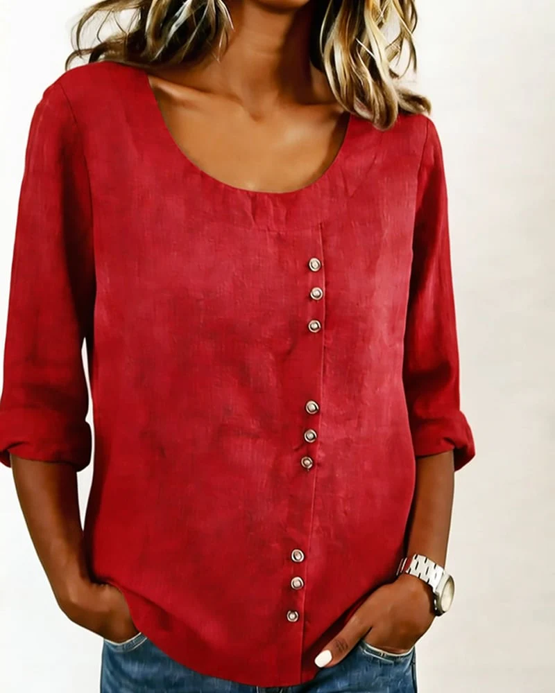 Round Neck Long Sleeve Top - Image 9