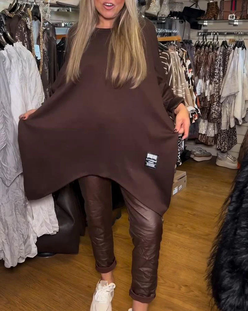 Round Neck Loose Fitting Sweatshirt - Image 16