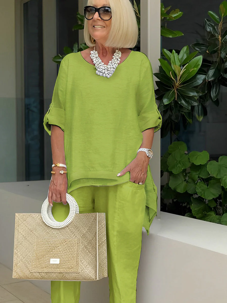 Round Neck Two-Piece Set - Image 5