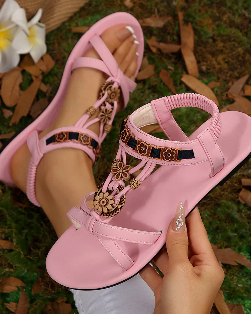 Round Toe Flat Breathable Sandals - Image 4