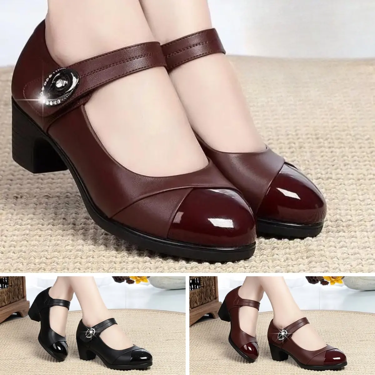 Round Women's Shoes – Genuine Leather with Soft Sole for Ultimate Comfort - Image 10