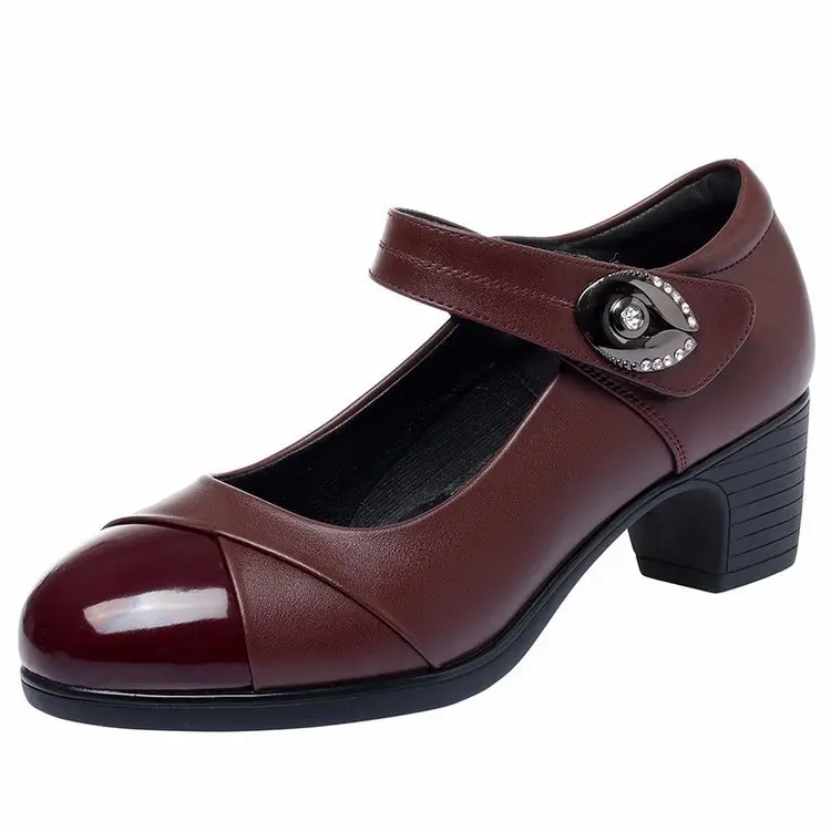 Round Women's Shoes – Genuine Leather with Soft Sole for Ultimate Comfort - Image 11