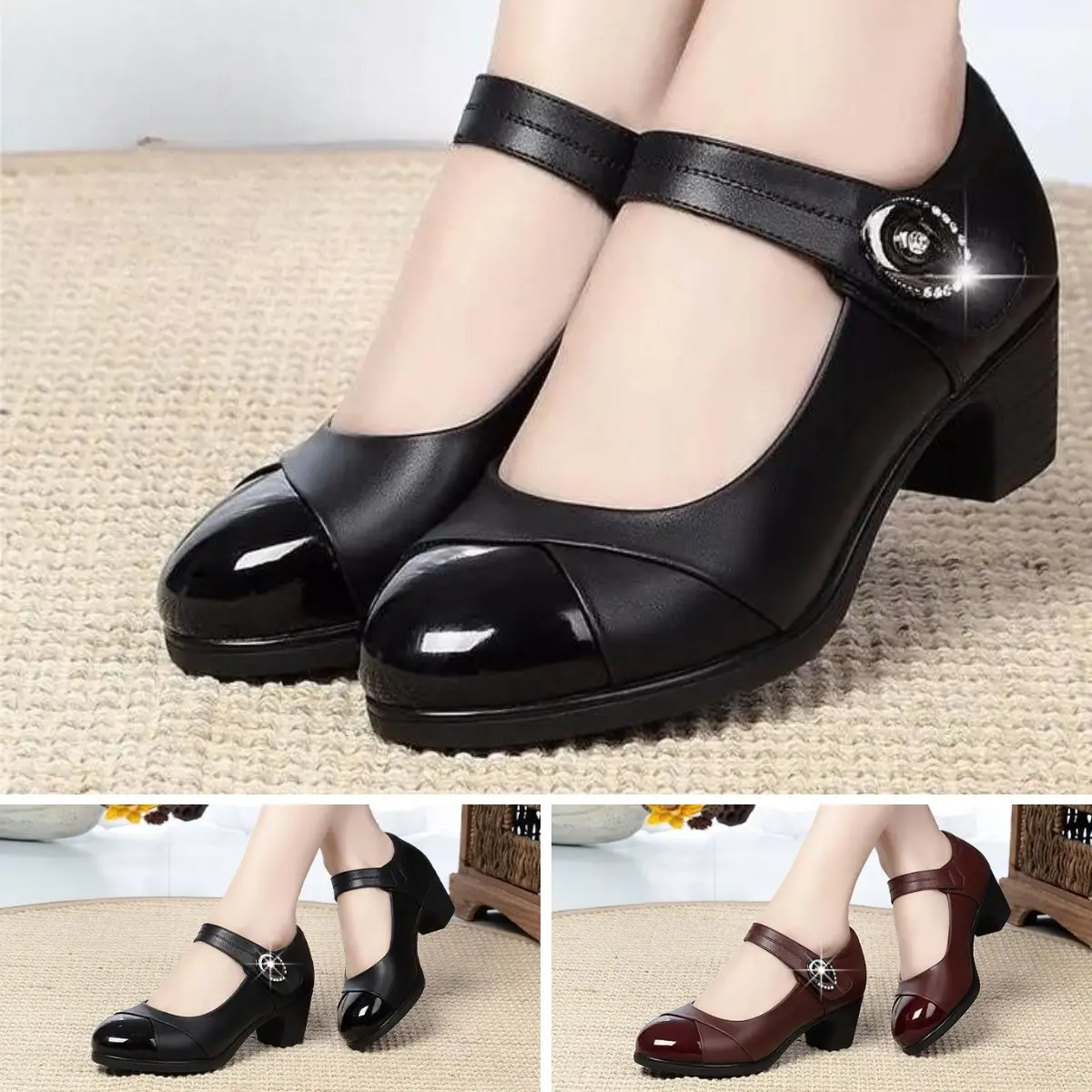 Round Women's Shoes – Genuine Leather with Soft Sole for Ultimate Comfort - Image 14