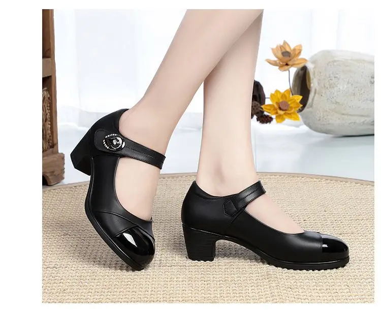 Round Women's Shoes – Genuine Leather with Soft Sole for Ultimate Comfort - Image 16