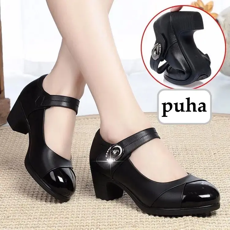 Round Women's Shoes – Genuine Leather with Soft Sole for Ultimate Comfort - Image 6