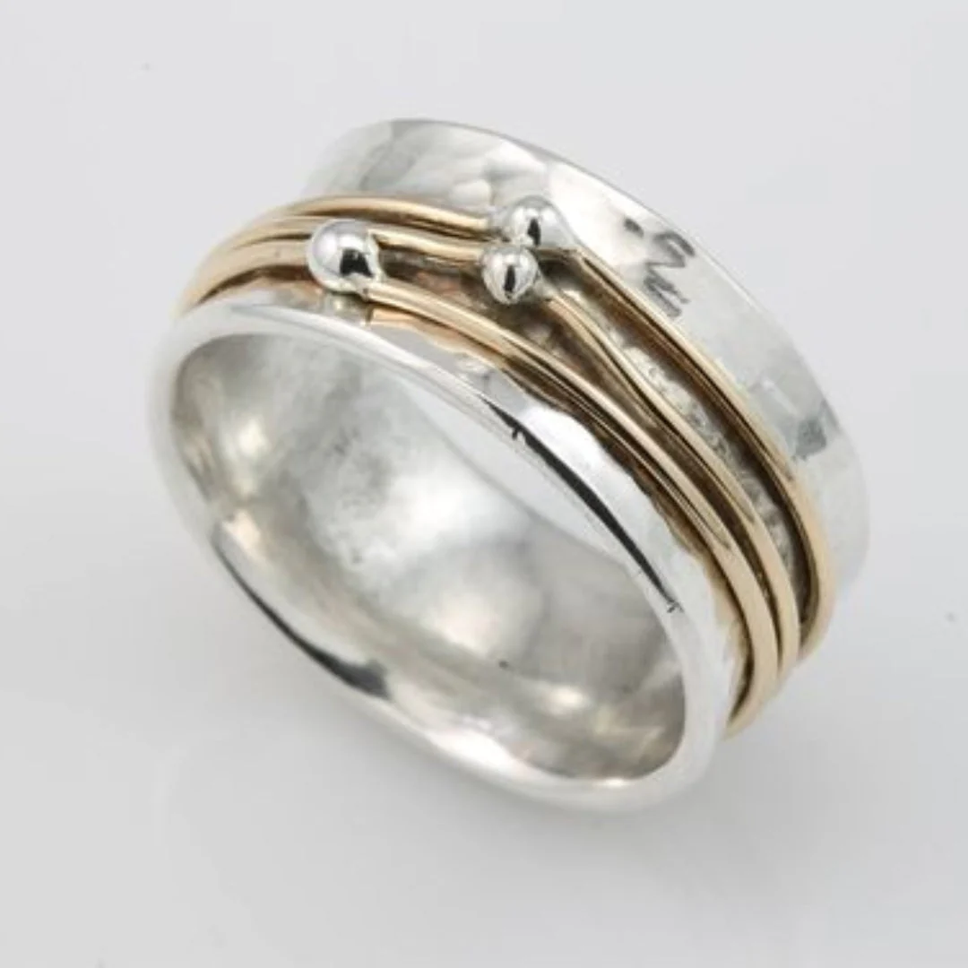Shine Gold Layered Silver Ring - Image 2
