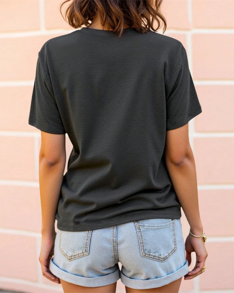 Short Sleeves Casual Printed T-Shirt - Image 5