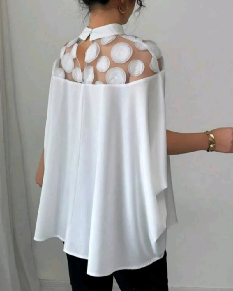Shoulder Cutout Elegant Sleeves Top - Image 10