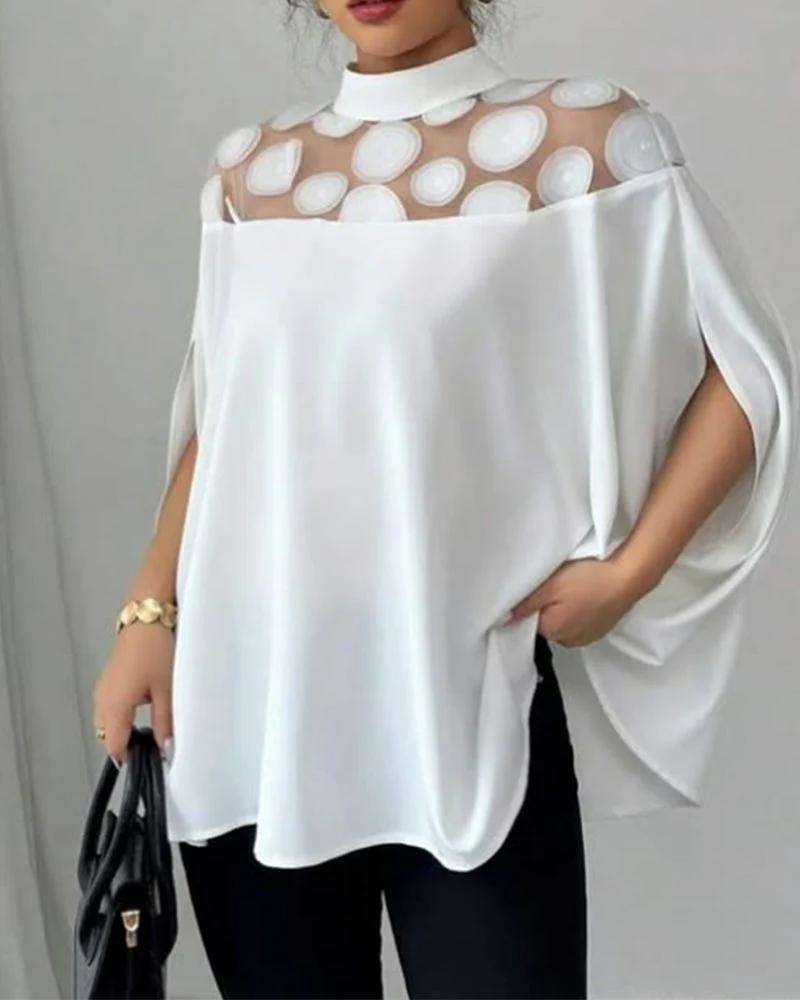 Shoulder Cutout Elegant Sleeves Top - Image 9