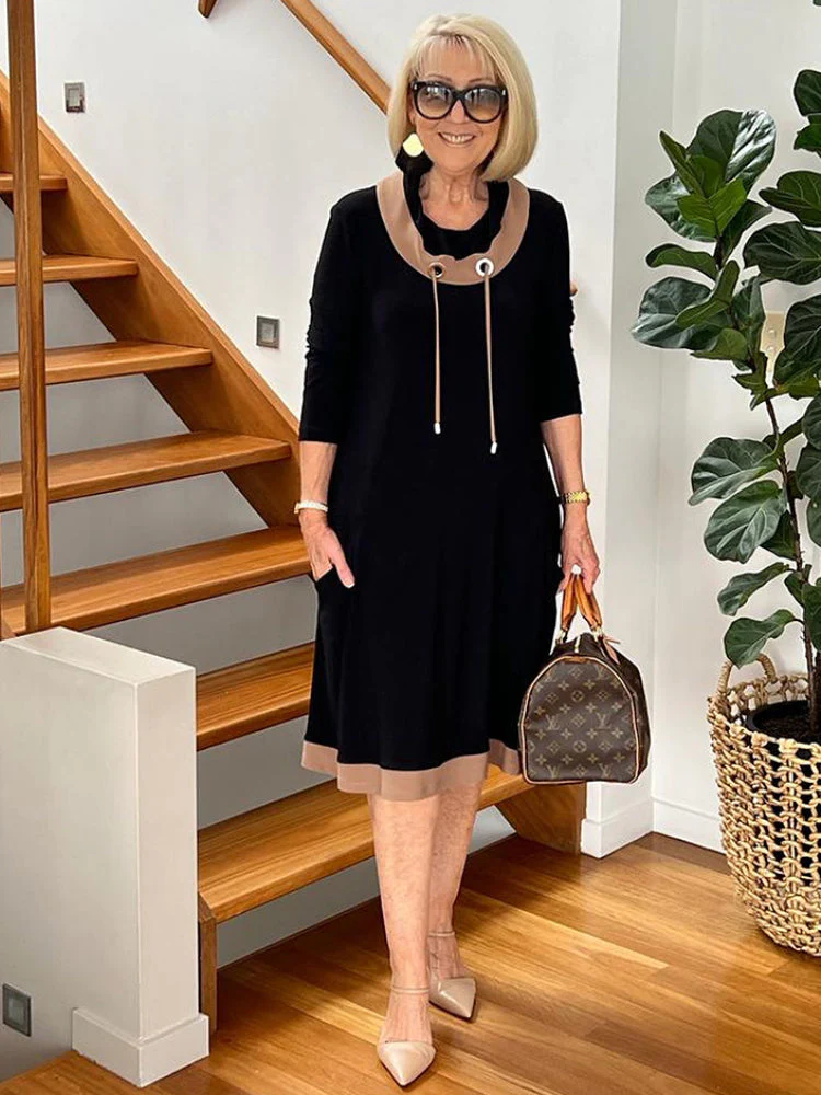 Side Pockets Mid-length Dress - Image 4