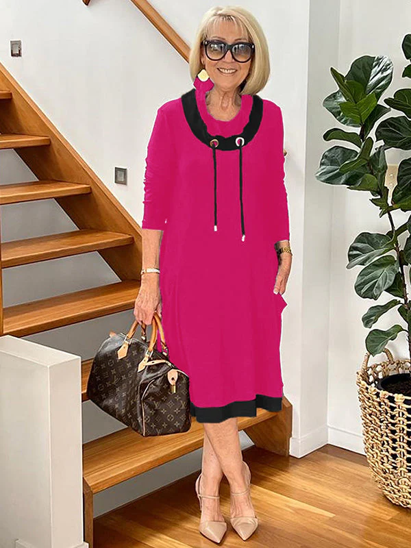 Side Pockets Mid-length Dress - Image 8