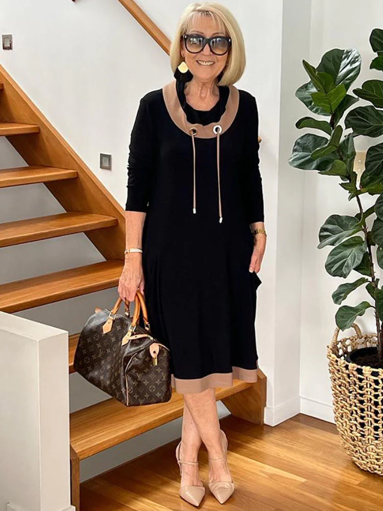 Side Pockets Mid-length Dress - Image 9