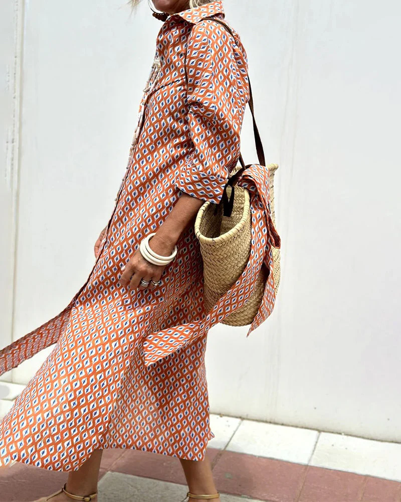 Side-Slit Shirt Dress - Image 2