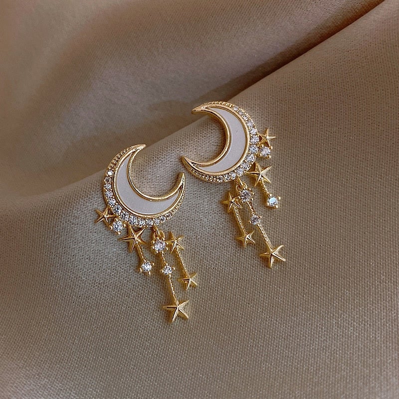 Silver Moonlight Earrings for Women - Image 2