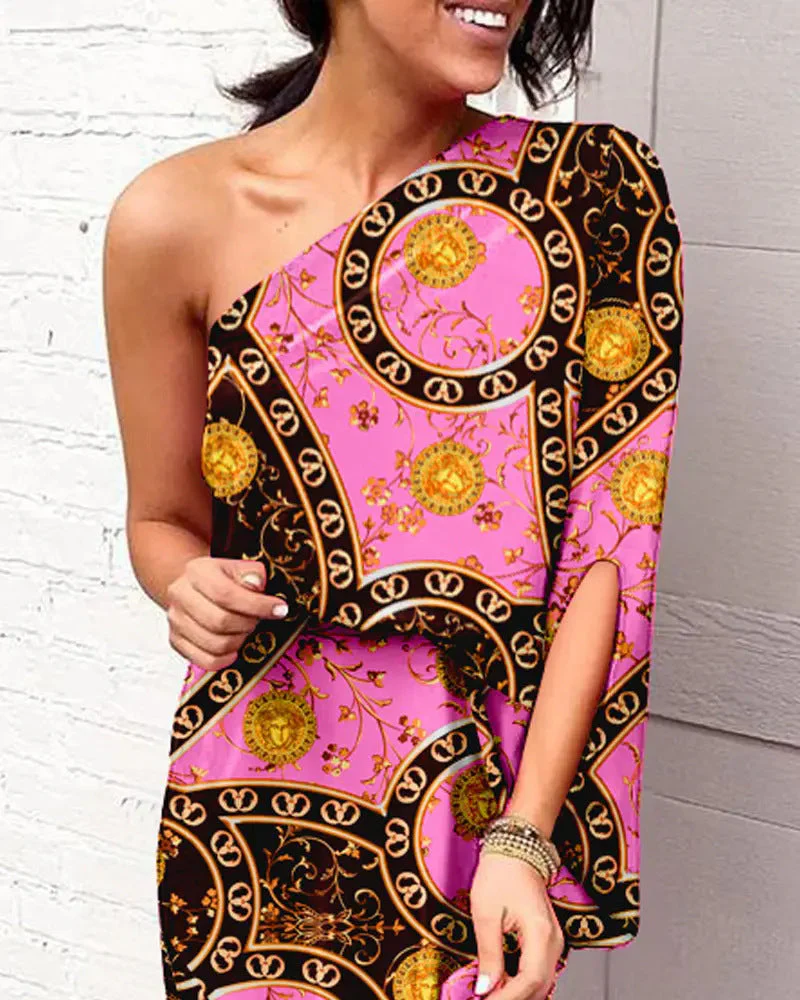 Single Sleeve Bodycon Dress - Image 12