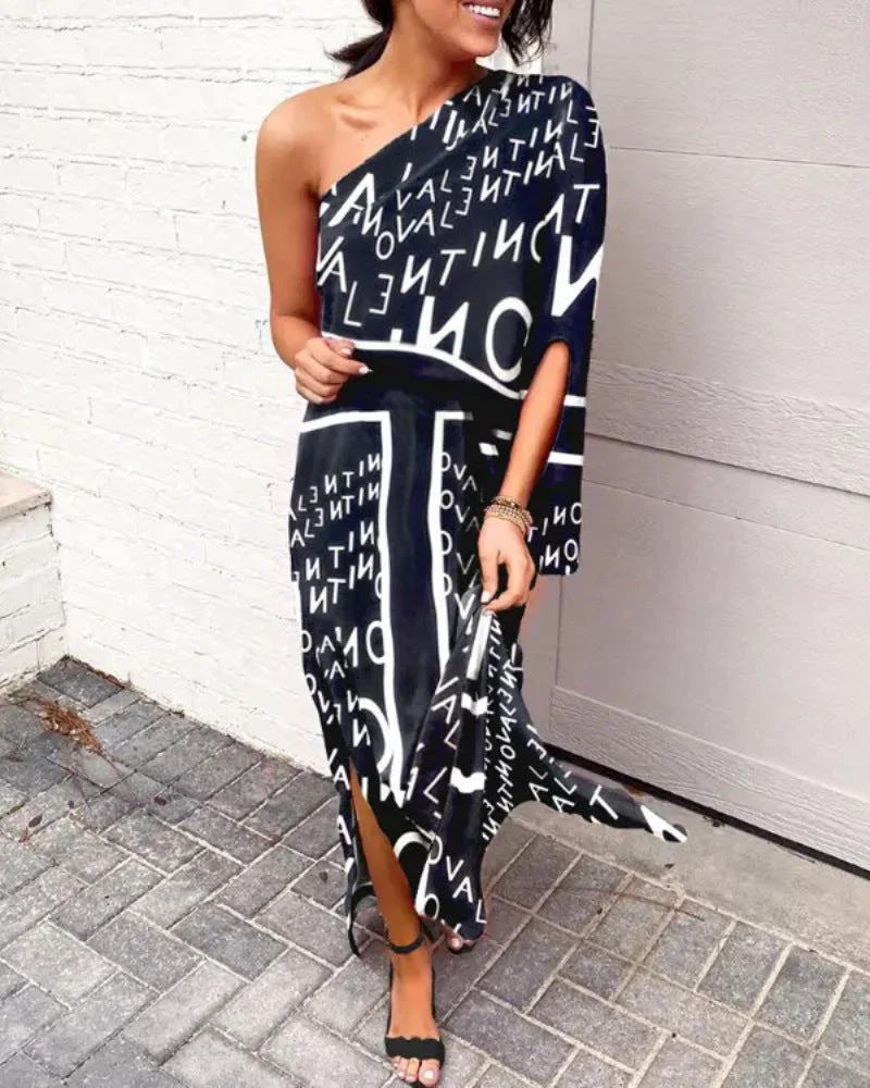Single Sleeve Bodycon Dress - Image 20