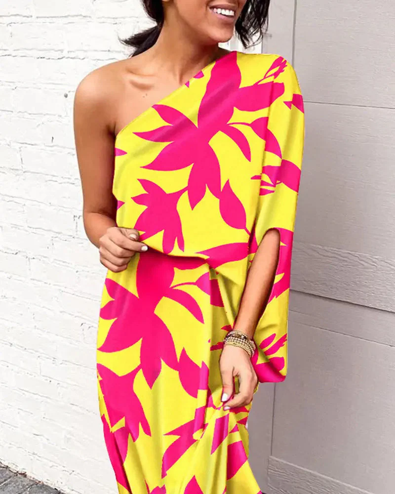 Single Sleeve Bodycon Dress - Image 21