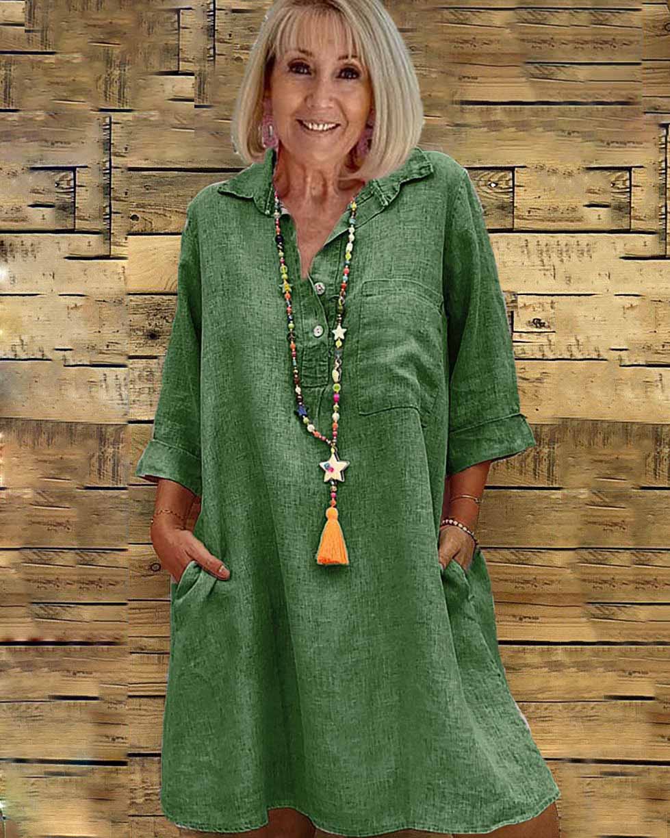 Sleeve Blouse Collar Dress - Image 10