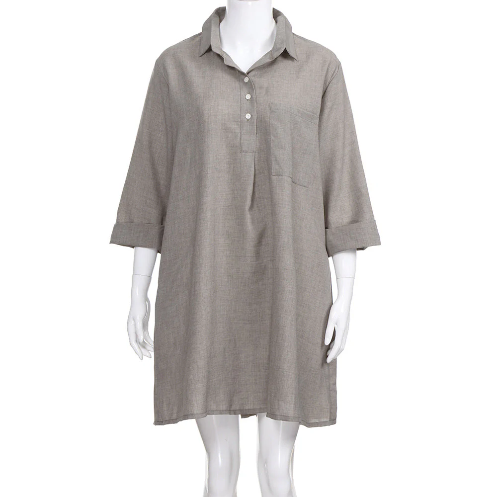 Sleeve Blouse Collar Dress - Image 16