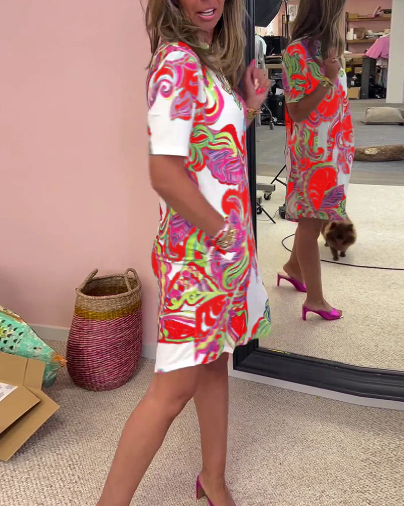 Slim Fit Printed Dress - Image 18