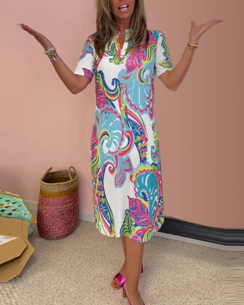 Slim Fit Printed Dress - Image 21