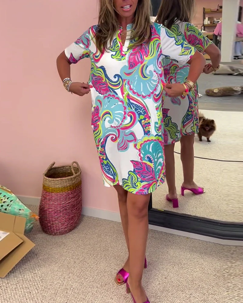 Slim Fit Printed Dress - Image 4