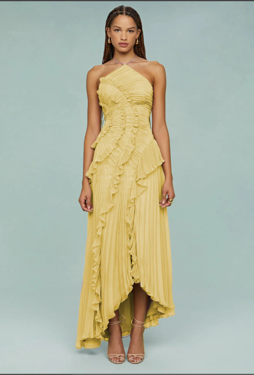 Slimming Pleated Chiffon Dress – Flowy Favorite for Coastal Getaways - Image 21