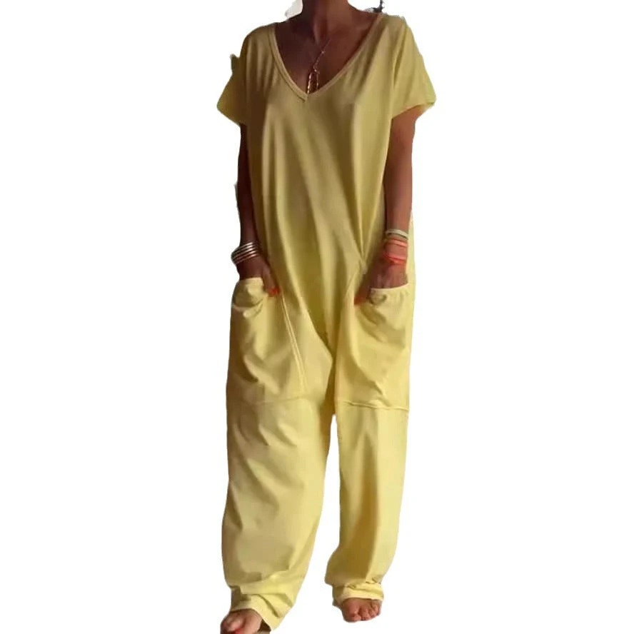 Soft Cotton V-Neck Dress - Image 2