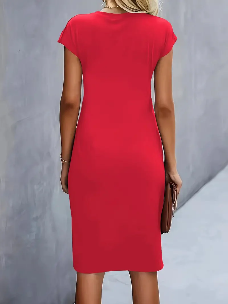 Soft Knit Round Neck Dress - Image 10