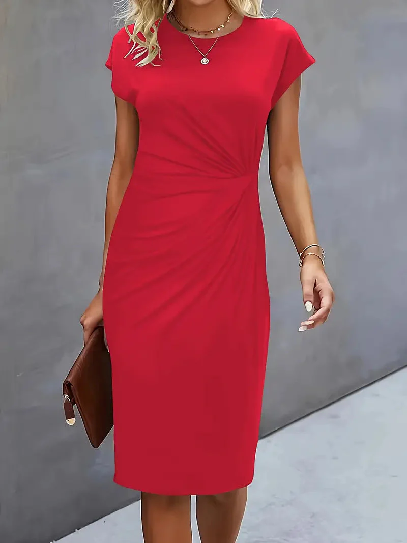 Soft Knit Round Neck Dress - Image 2
