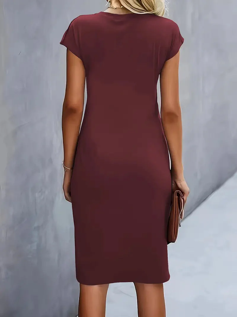 Soft Knit Round Neck Dress - Image 31