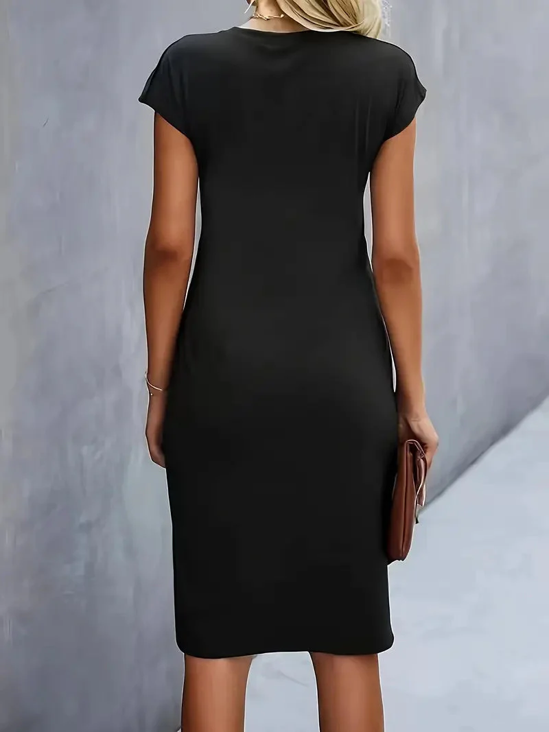 Soft Knit Round Neck Dress - Image 32