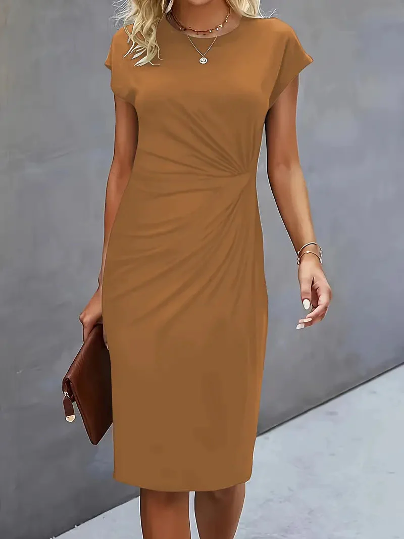 Soft Knit Round Neck Dress - Image 4