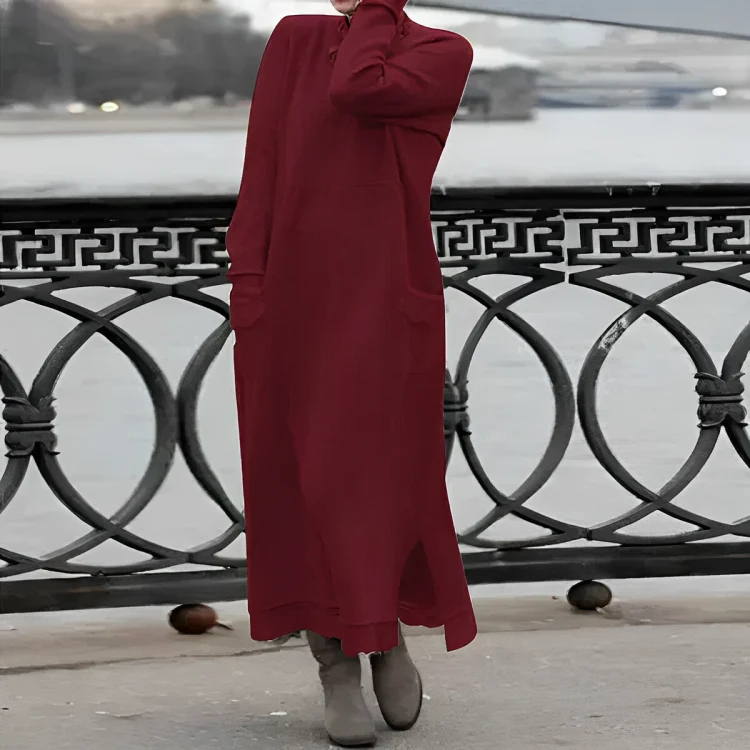 Soft Long-Sleeve Winter Dress - Image 10