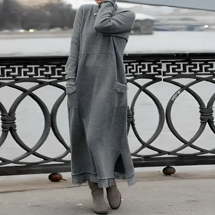 Soft Long-Sleeve Winter Dress - Image 2