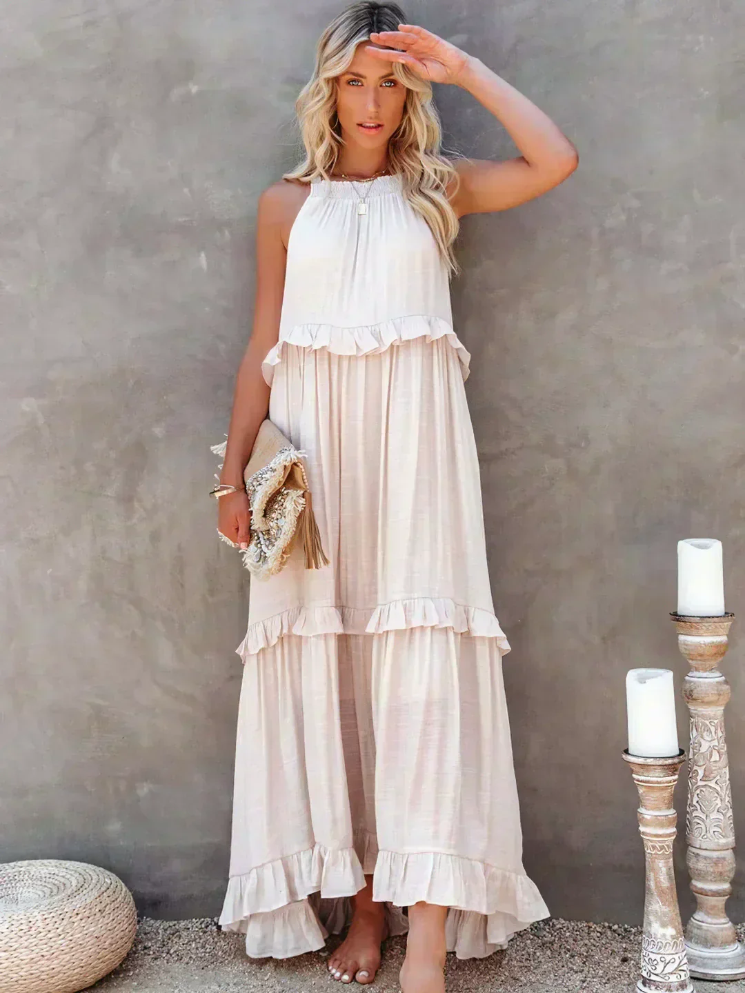 Soft Ruffle Casual Dress – Lightweight, Flowy Summer Style Perfect for Travel & Everyday Elegance - Image 2