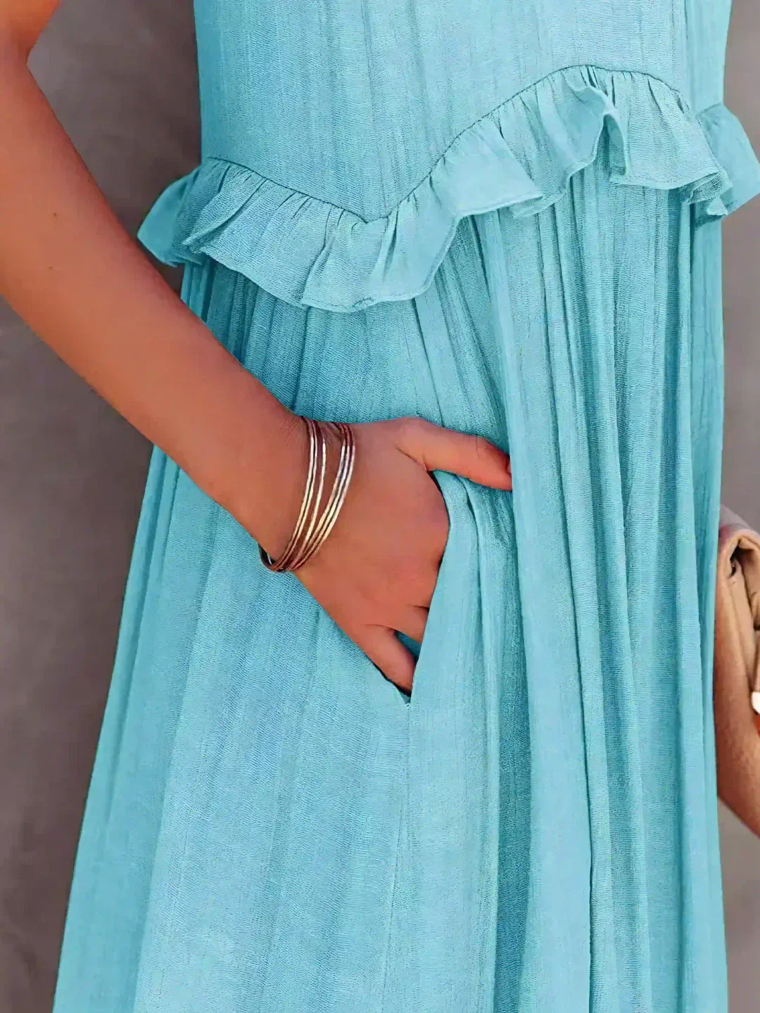 Soft Ruffle Casual Dress – Lightweight, Flowy Summer Style Perfect for Travel & Everyday Elegance - Image 24