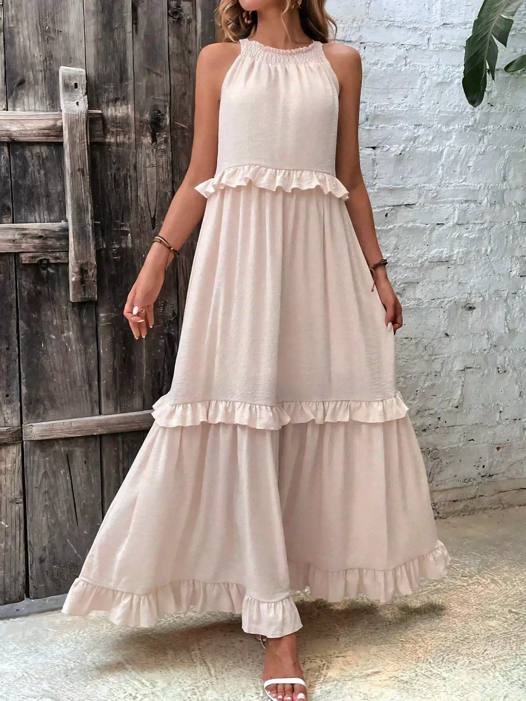 Soft Ruffle Casual Dress – Lightweight, Flowy Summer Style Perfect for Travel & Everyday Elegance - Image 29