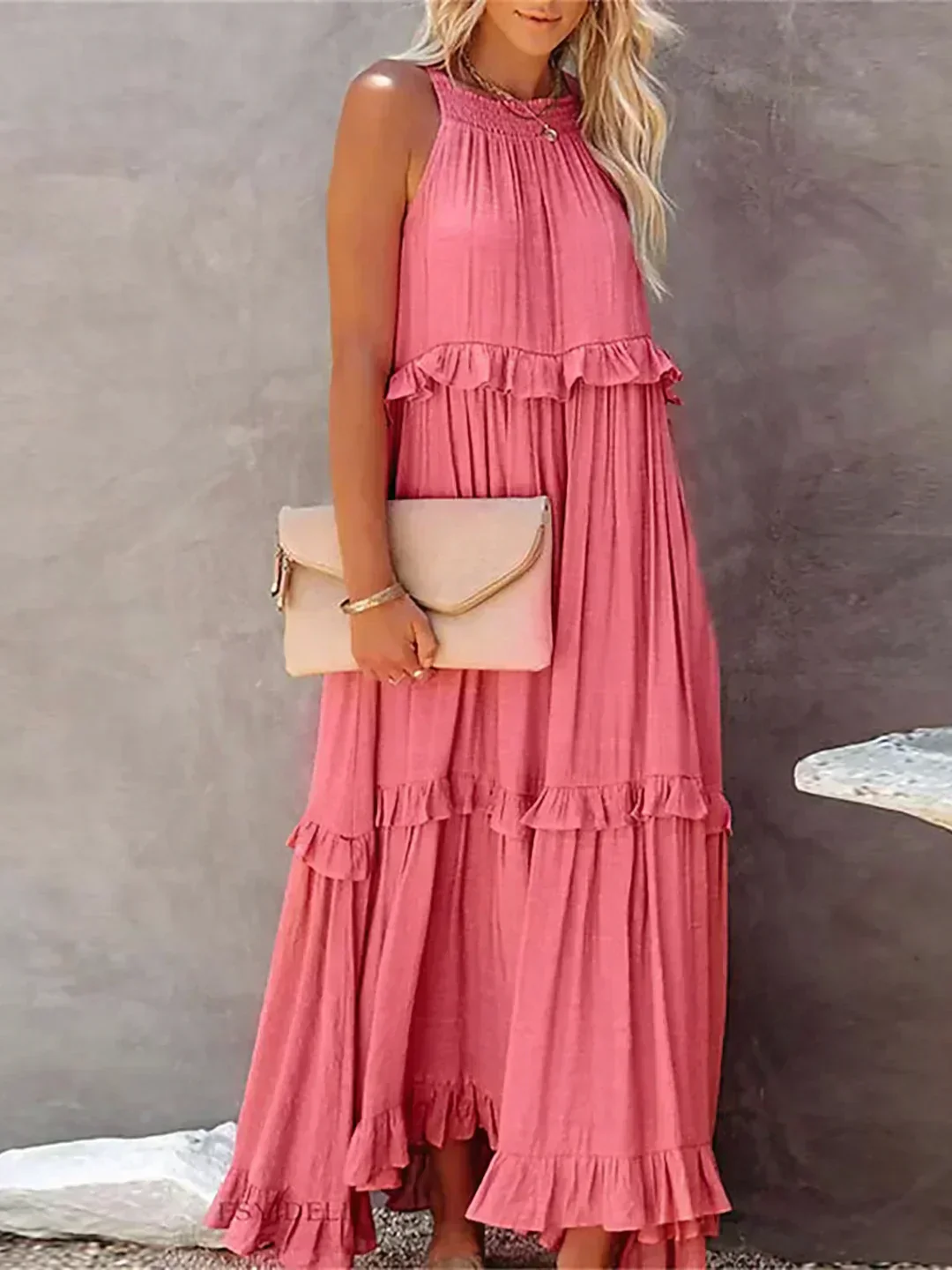 Soft Ruffle Casual Dress – Lightweight, Flowy Summer Style Perfect for Travel & Everyday Elegance - Image 35