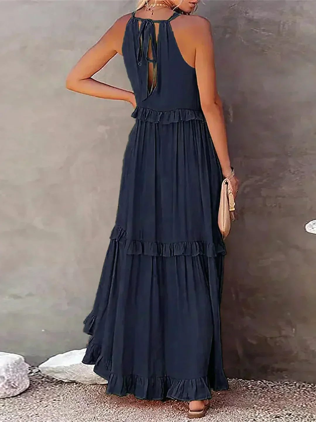 Soft Ruffle Casual Dress – Lightweight, Flowy Summer Style Perfect for Travel & Everyday Elegance - Image 37
