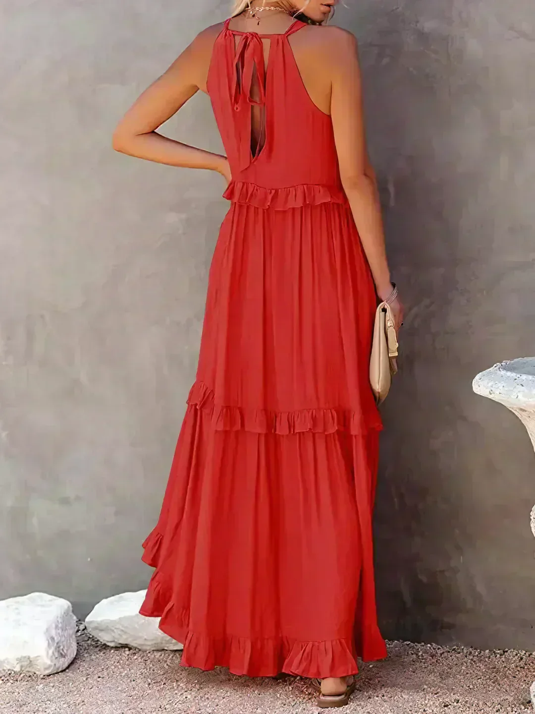 Soft Ruffle Casual Dress – Lightweight, Flowy Summer Style Perfect for Travel & Everyday Elegance - Image 43
