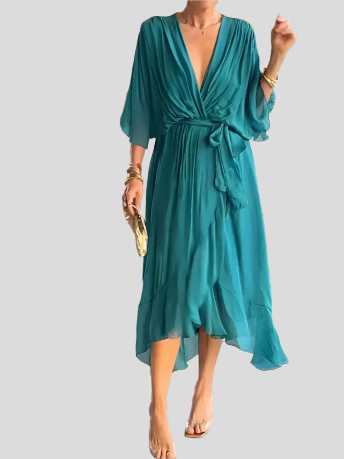 Gentle Tiered Ruffle Midi Dress - Image 14