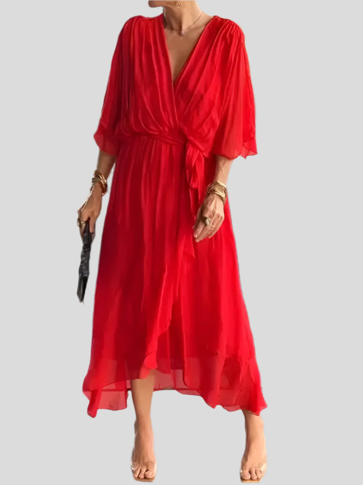 Gentle Tiered Ruffle Midi Dress - Image 18