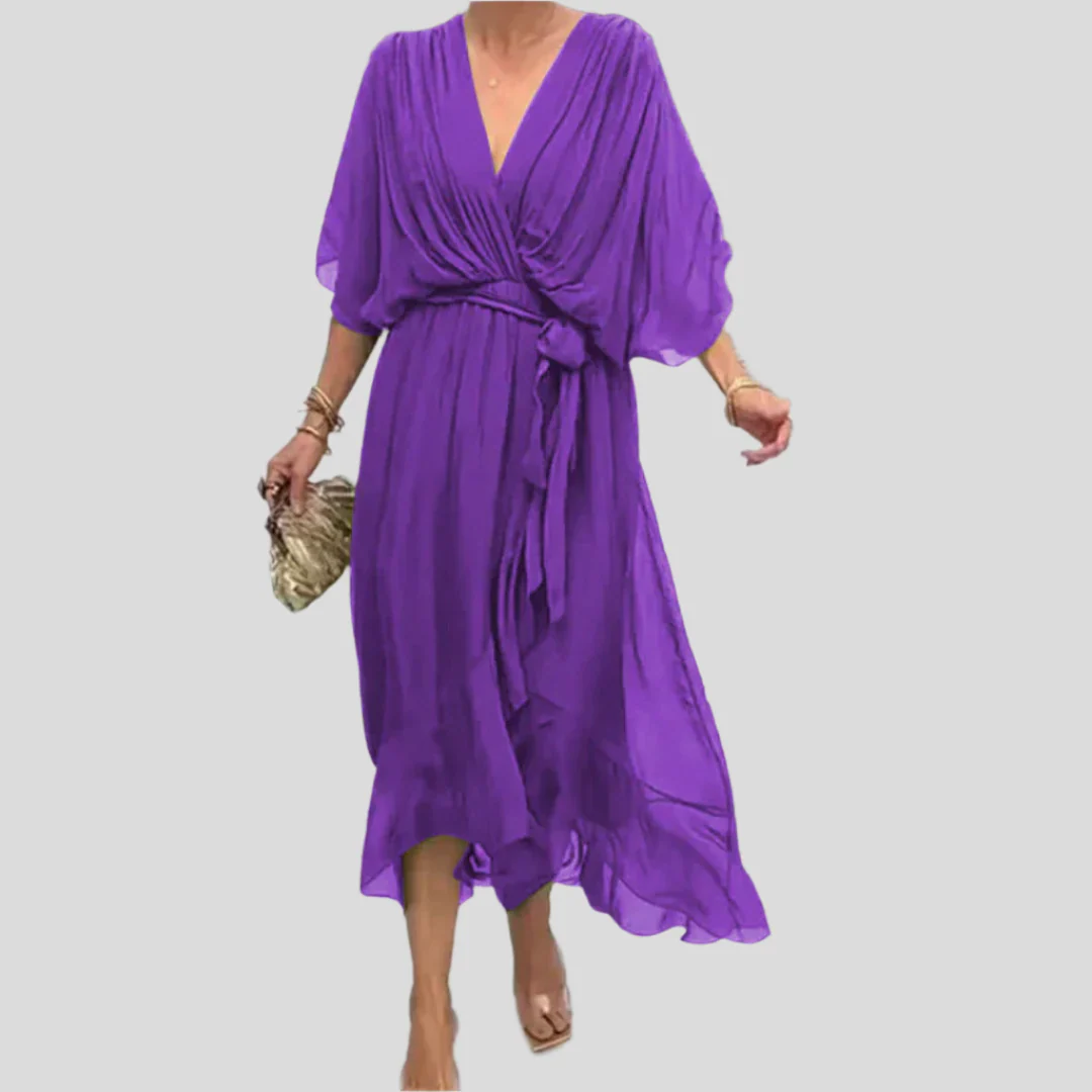 Gentle Tiered Ruffle Midi Dress - Image 36