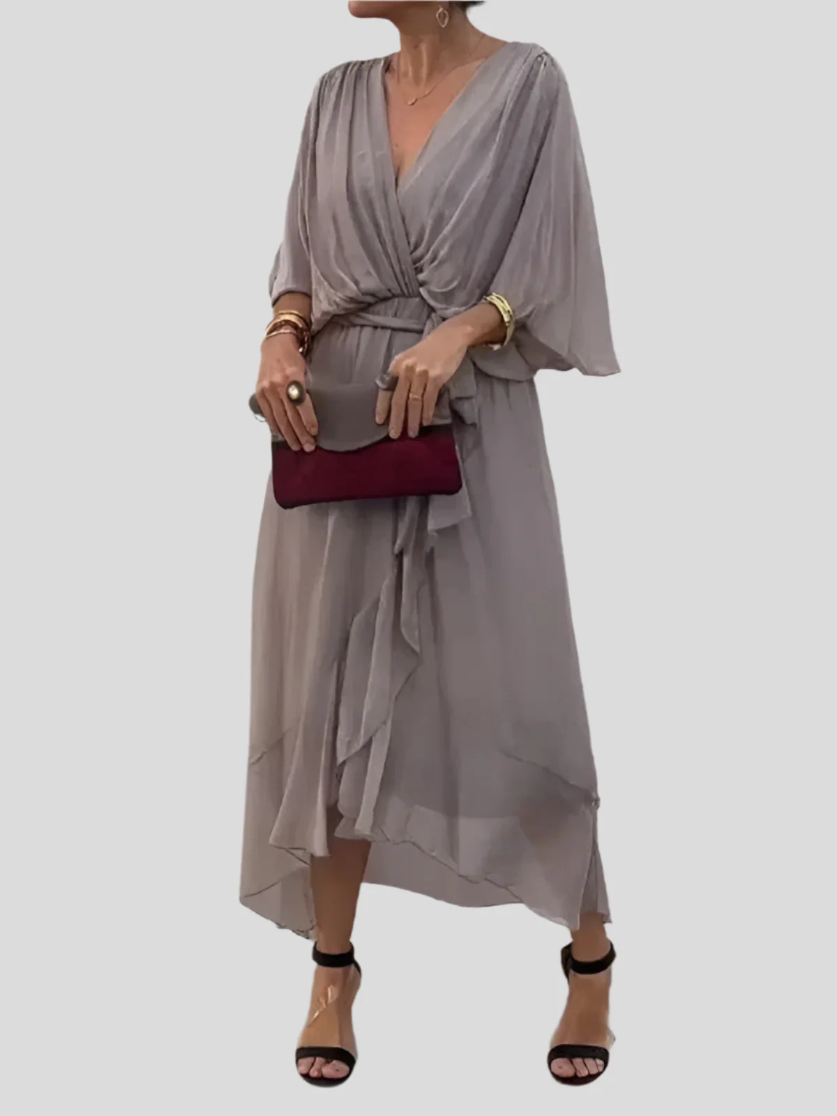 Gentle Tiered Ruffle Midi Dress - Image 9