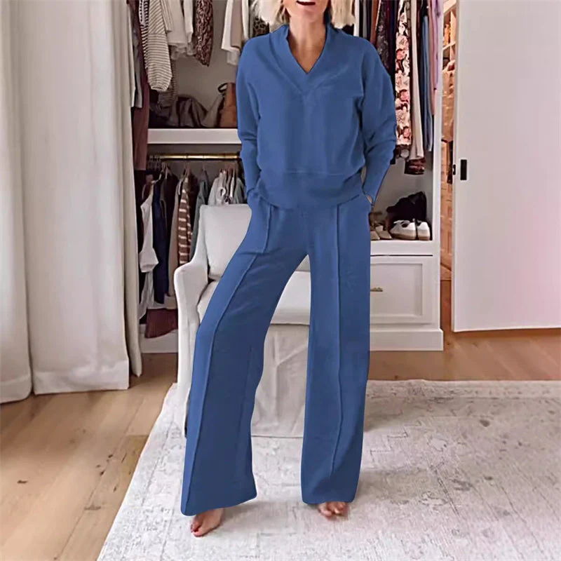 Soft V-Neck Lounge 2 Peice Set - Image 9
