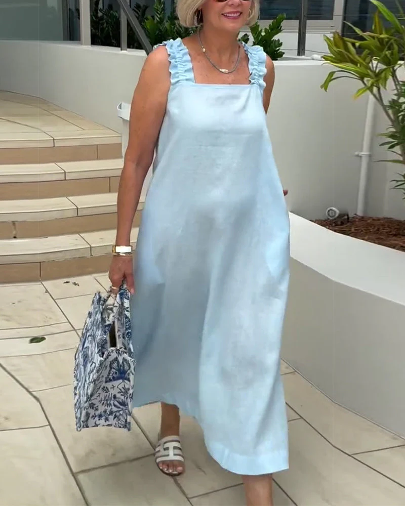 Square Neck Sleeveless Dress - Image 3